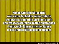 Kunde will eine Gutschrift...