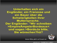 Unterhalten sich ein Englnder