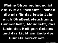 Lustige Stromrechnung �berraschung