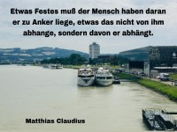 Flusspanorama und motivierendes Zitat