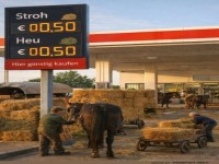 Tanken mal anders: Stroh und Heu Drive-In