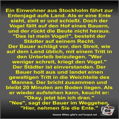 Ein-Einwohner-aus-Stockholm-f&auml;hrt-zur-Entenjagd-aufs-Land.jpg von Fossy