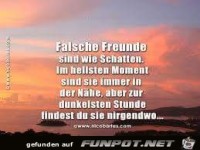 falsche Freunde sind wie Schatten