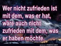 Wer nicht zufriden ist