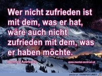 Wer nicht zufriden ist