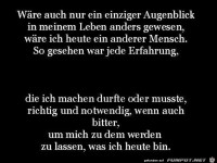 Waere auch nur ein einziger Augenblick...