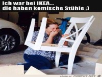 komische St�hle bei Ikea.....