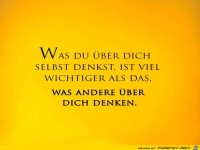 Was du ueber dich selbst denkst