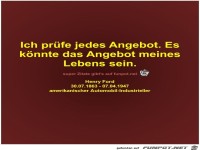 Ich prfe jedes Angebot