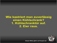Wie kastriert man zuverlssig einen Khlschrank?