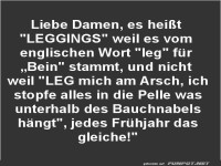 Witz ber Leggings und ihre Bedeutung
