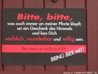 bitte bitte was auch immer an meiner pforte klopft 