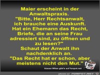 Maier erscheint in der Anwaltspraxis