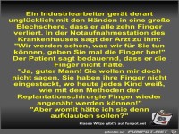 Ein Industriearbeiter gerät derart unglücklich mit den...