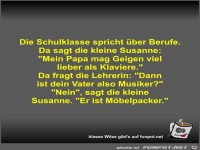 Die Schulklasse spricht �ber Berufe