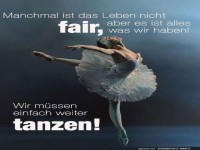 Motivierende Botschaft: Weiter tanzen!