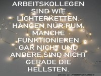 Arbeitskollegen sind wie Lichterketten