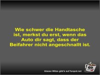 Wie schwer die Handtasche ist