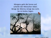 Morgens geht die Sonne auf