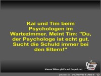 Kai und Tim beim Psychologen im Wartezimmer