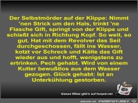 Der Selbstmörder auf der Klippe