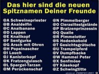 Spitznamen deiner Freunde