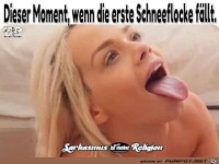 Dieser Moment wenn die erste Schneeflocke...