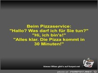 Beim Pizzaservice