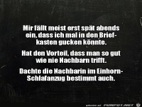 Keinen Nachbarn treffen