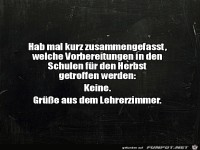 Keine Vorbereitungen f�r den Herbst