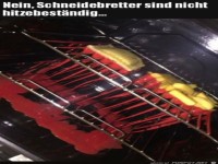Schneidebretter sind nicht hitzebest�ndig