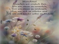 Manchmal brauchen wir einfach Zeit