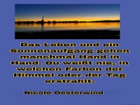 das leben und ein sonnenaufgang