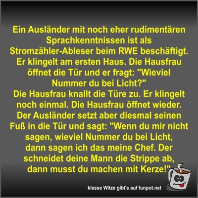 Ein-Ausl&auml;nder-mit-noch-eher-rudiment&auml;ren-Sprachkenntnissen.jpg von Fossy
