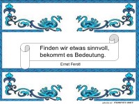 Finden wir etwas sinnvoll