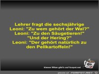 Lehrer fragt die sechsjhrige Leoni