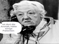 Humorvolles Telefonat mit Vintage-Touch