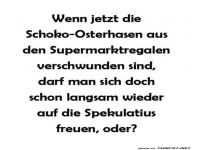 Freude auf Spekulatius nach Ostern