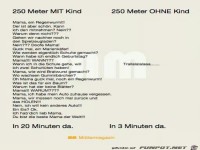 250 Meter mit Kind