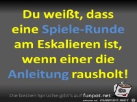 Spiele-Runde eskaliert