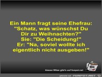 Ein Mann fragt seine Ehefrau