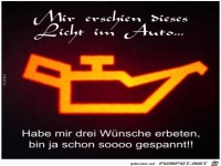 Mir erschien dieses Licht im Auto