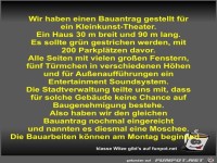 Wir haben einen Bauantrag gestellt für ein...