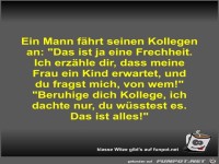Ein Mann f�hrt seinen Kollegen an