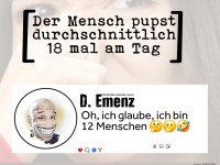 Der Mensch pupst 18 mal am Tag
