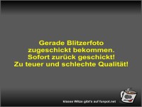 Gerade Blitzerfoto zugeschickt bekommen