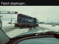 Zug in der Sackgasse: Ein echter Umweg!