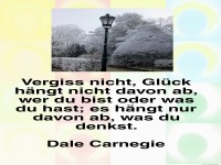 vergiss nicht, glck hngt nicht