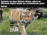 Ein pixeliger Scherzkeks in Tigerstreifen