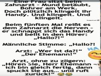 Zahnarztbesuch mit einem klingelnden Twist